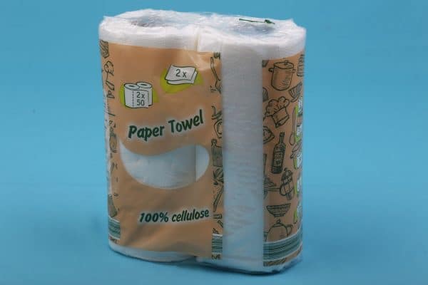 Két rétegű Papír Törlőkendő 100% cellulóz